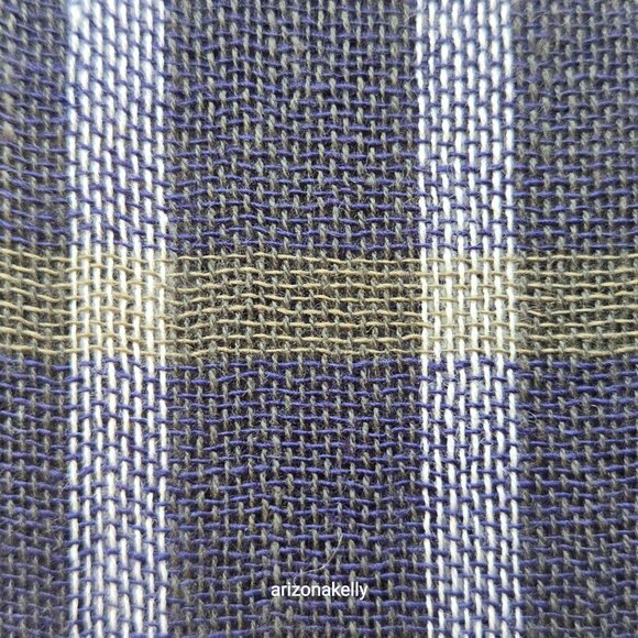 NWOT Barbour Linen/Cotton Plaid Scarf Lightweight Preppy - Picture 4 of 12